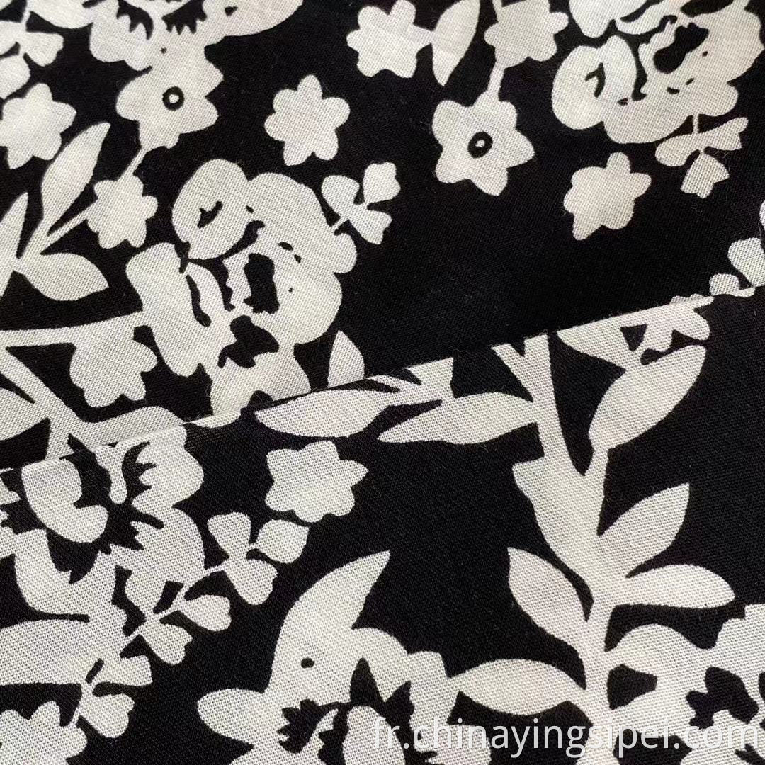 Garment tissé de bonne qualité 45S 100% Rayon Floral Rose Flower Border Fabric